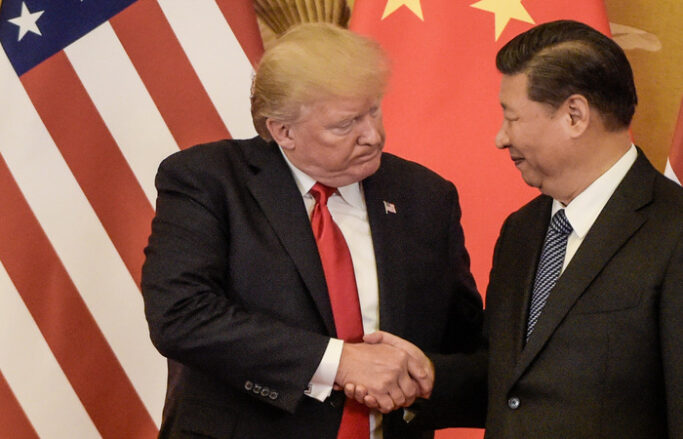 Presidente dos EUA, Donald Trump, e o líder chinês, Xi Jinping