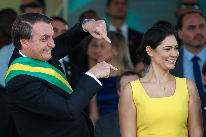 Jair Bolsonaro e Michelle Bolsonaro