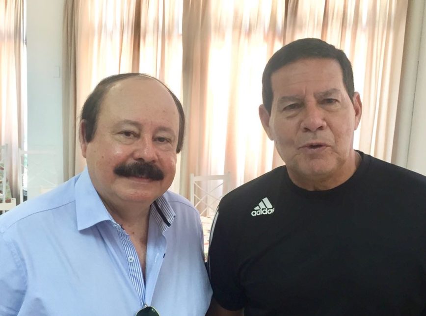 O vice-presidente Hamilton Mourão será o garoto propaganda do Partido Renovador Trabalhista Brasileiro (PRTB) nas eleições municipais 