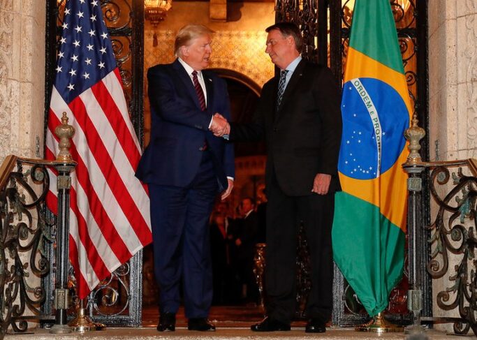 Trump e Bolsonaro Congresso