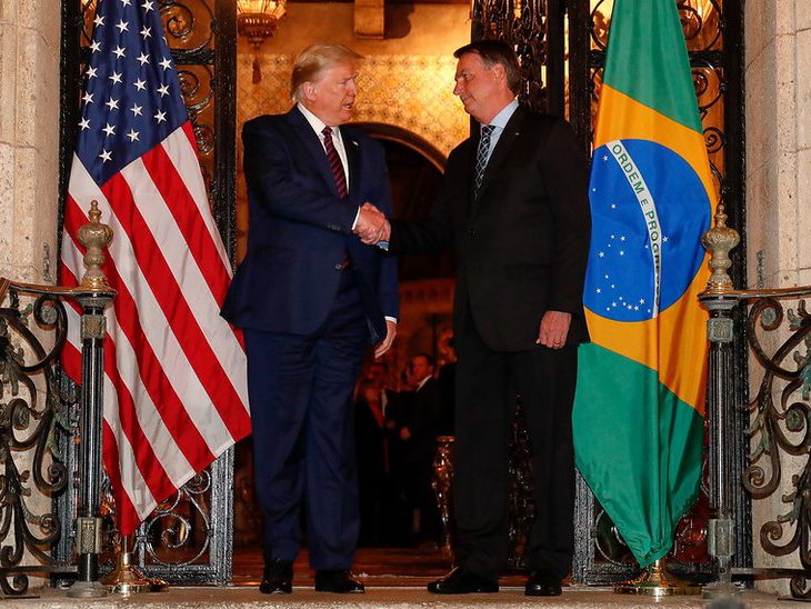 Trump e Bolsonaro Congresso