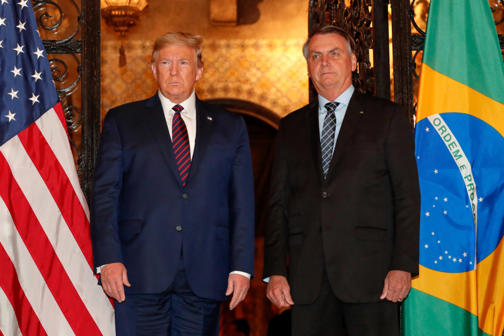 Presidente da República Jair Bolsonaro acompanhado do Presidente dos Estados Unidos Donald Trump. Foto: Alan Santos/PR