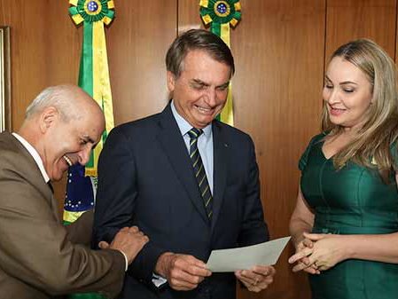 Jair Bolsonaro e Daniela Reinehr, governadora de SC