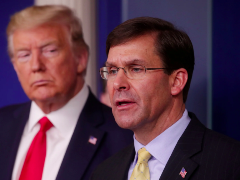 Mark Esper e Donald Trump