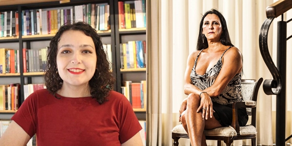 Amanda Souto Baliza, primeira mulher trans a retificar seu registro profissional na OAB-GO, e a advogada Márcia Rocha, que coordena a entidade Transempregos. Foto: Reprodução