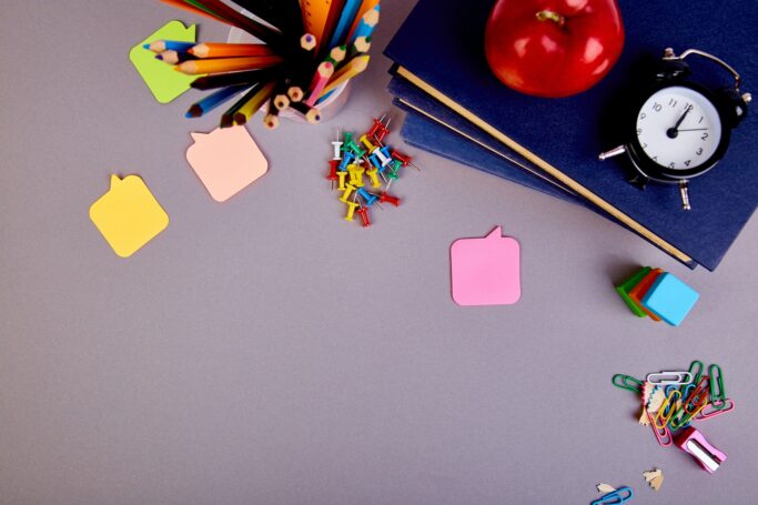 Still life with school books. Back to school