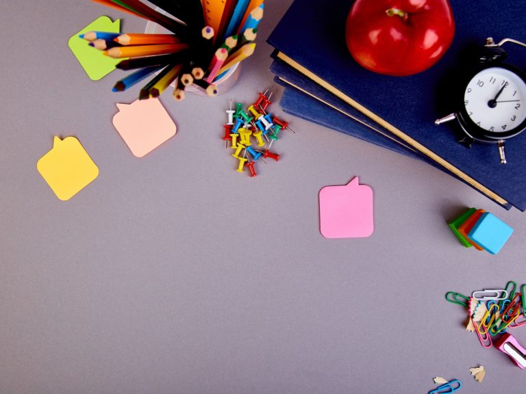 Still life with school books. Back to school