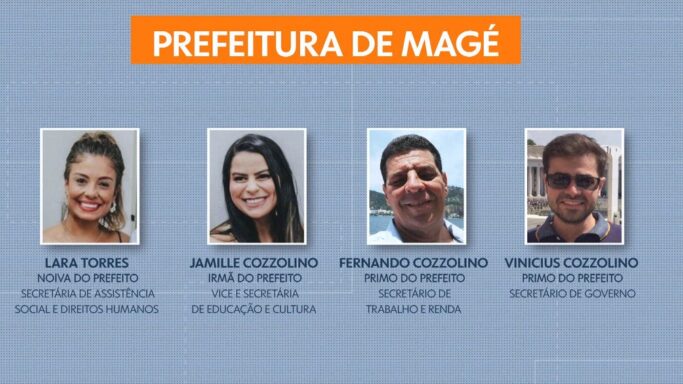 Chefe do Executivo de Magé emprega parentes entre eles: Irmã, noiva e primos que viraram secretários - Foto: Reprodução