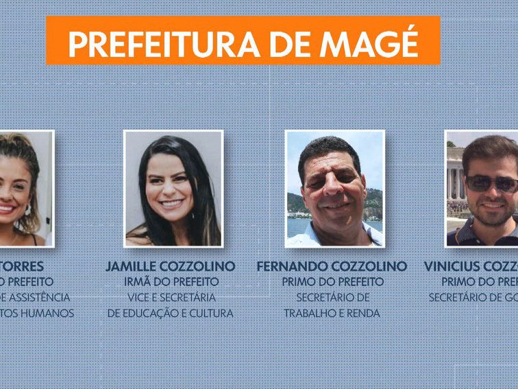 Chefe do Executivo de Magé emprega parentes entre eles: Irmã, noiva e primos que viraram secretários - Foto: Reprodução