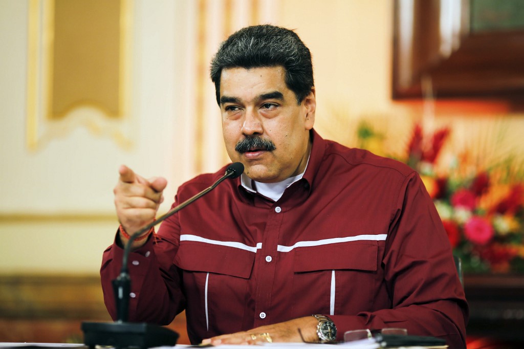 Presidente Nicolas Maduro em pronunciamento na TV venezuelana - Foto: Johnn Zerpa / AF