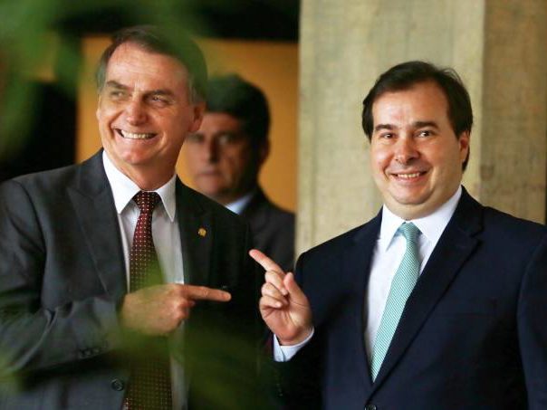 Rodrigo Maia e Jair Bolsonaro