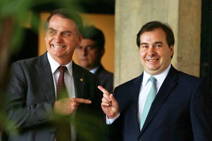 Rodrigo Maia e Jair Bolsonaro