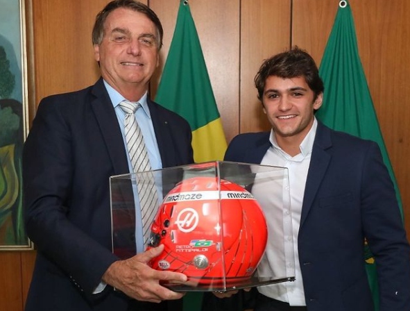 Jair Bolsonaro e Pietro Fittipaldi (Crédito: Reprodução Instagram)