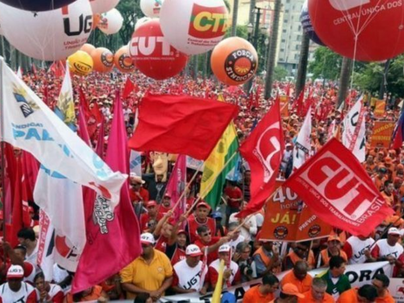 Movimento sindical.  Foto: Roberto Parizotti