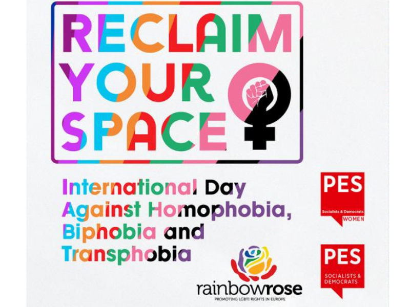 campanha conjunta de Rainbow Rose e PES Women: Reclaim Your Space. Imagem: PES