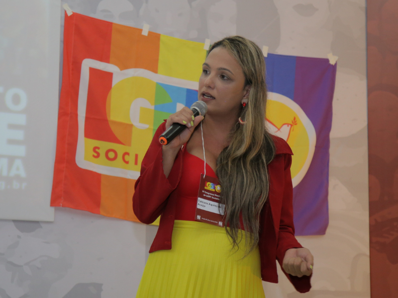 Tathiane Araújo, secretária Nacional do LGBT Socialista. Foto: Mateus Tourinho.
