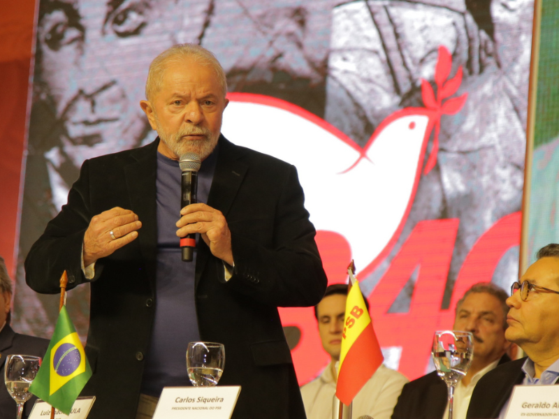 Ex-presidente Lula, durante XV Congresso do PSB. Foto: Mateus Tourinho.