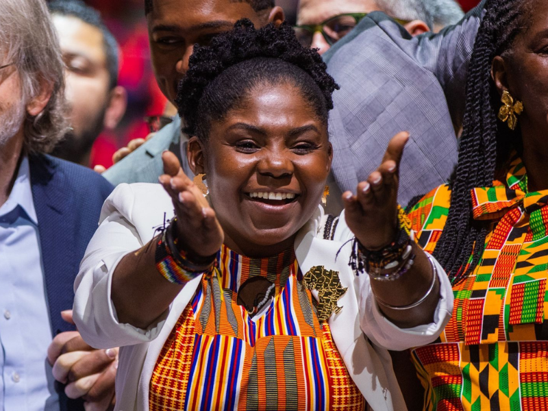 Francia Márquez foi eleita vice-presidente da Colômbia, a primeira mulher negra a ocupar o cargo. Foto: Twitter