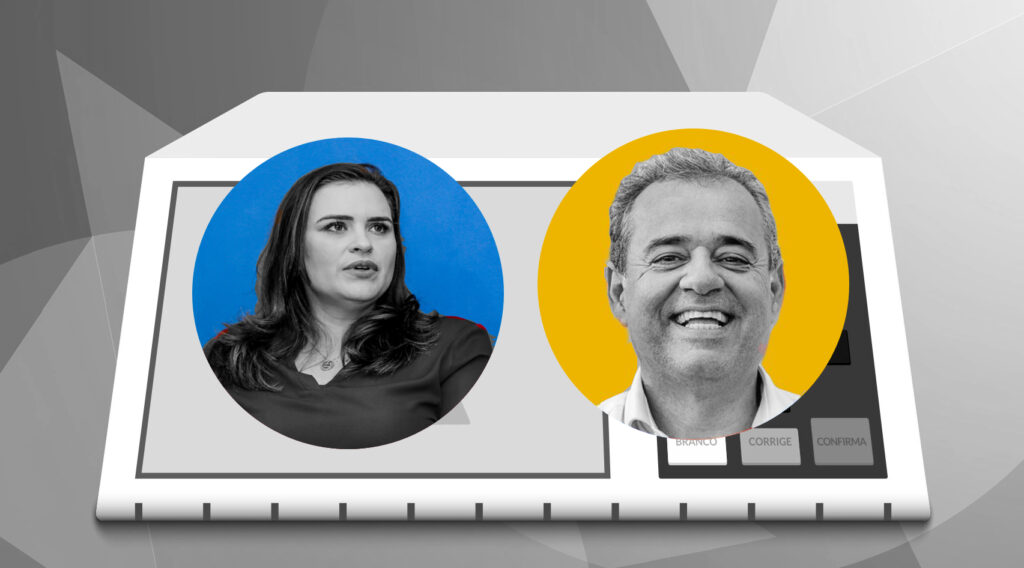 Na pesquisa induzida, o candidato do PSB, Danilo Cabral, aparece empatado tecnicamente com Marília Arraes (SD), ambos com 25%
