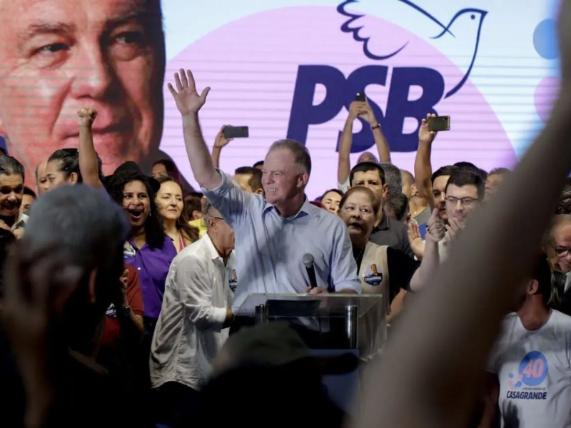 Governador Renato Casagrande é reeleito pelo PSB, no Espírito Santo. Foto: PSB-ES