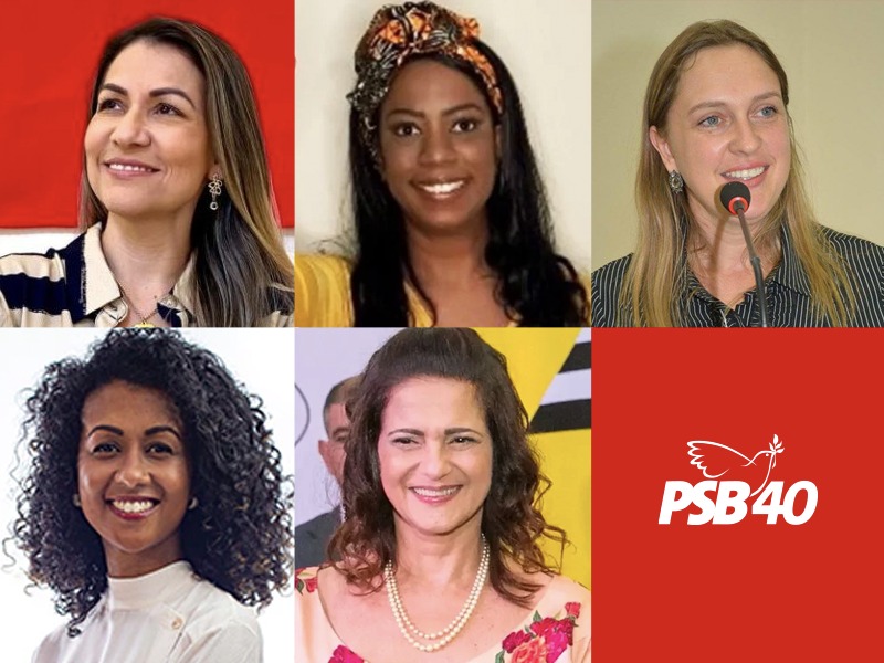 Cristiane Baleiro, Professora Jana Almeida, Josi Paz, Bia Vargas e Lucia França são candidatas a vice-governadoras pelo PSB