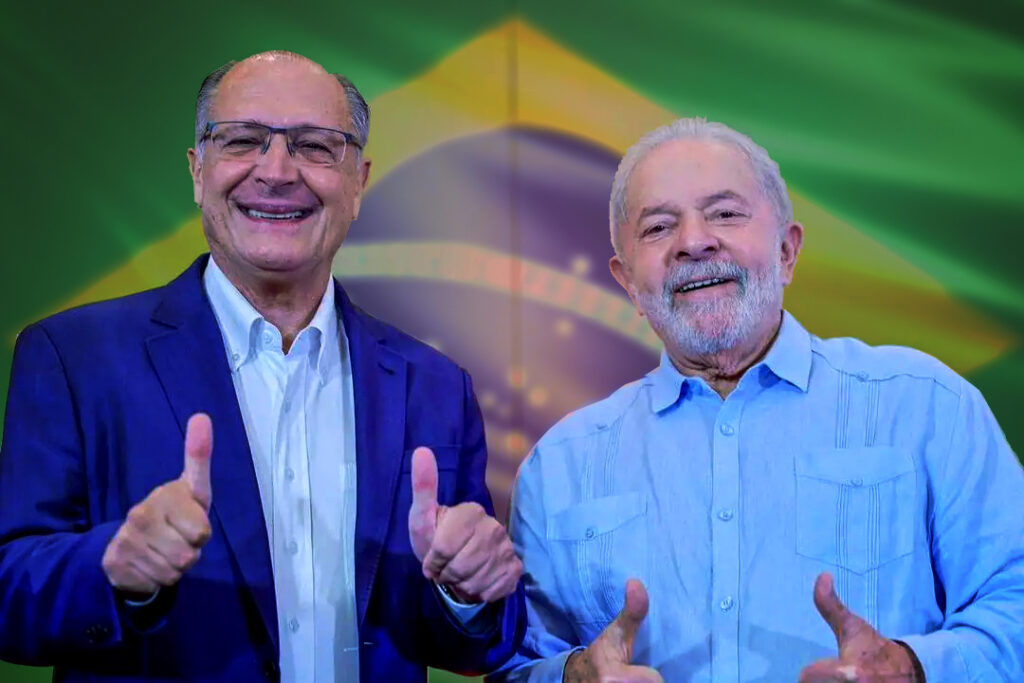 O candidato à vice, Geraldo Alckmin, e o ex-presidente Lula. Foto: Divulgação.