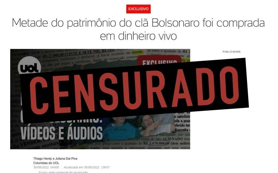 O portal UOL acatou a determinação da justiça, mas afirmou ter sofrido censura e que irá recorrer contra a medida