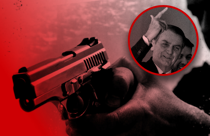 Bolsonaro incentivou a compra de armas no Brasil. Imagem: Socialismo Criativo