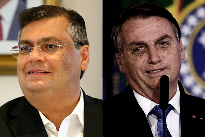 Ministro da Justiça, Flávio Dino, e o ex-presidente Bolsonaro. Foto: Divulgação. 