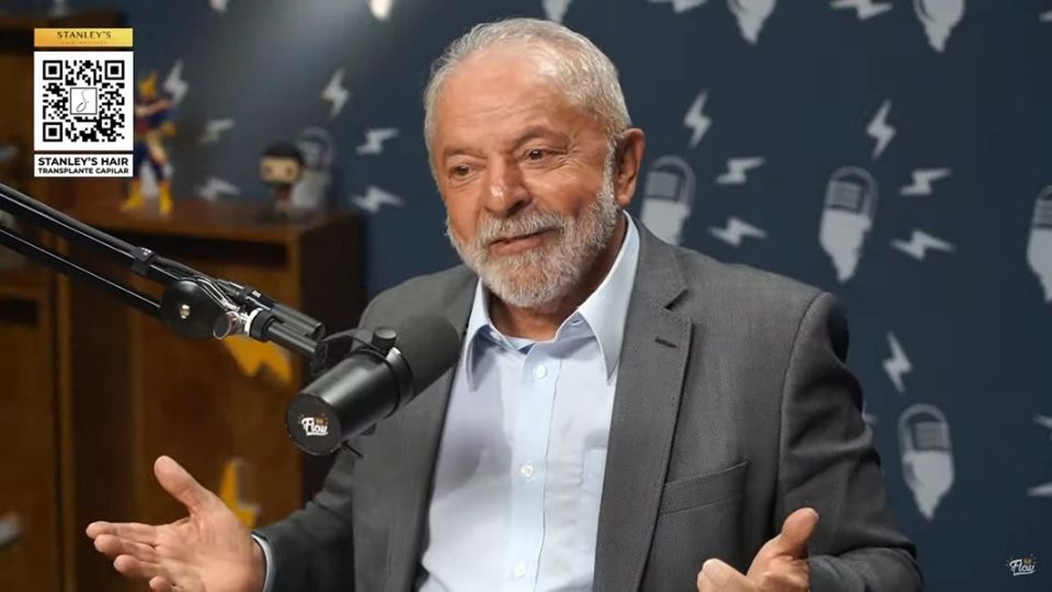 Ex-presidente Lula no Flow. Foto: Reprodução.