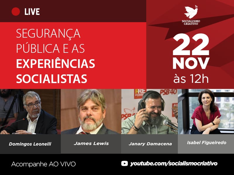 Live sobre segurança pública. Arte: Socialismo Criativo.