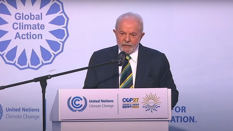 Lula em discurso na COP 27. Créditos: Youtube