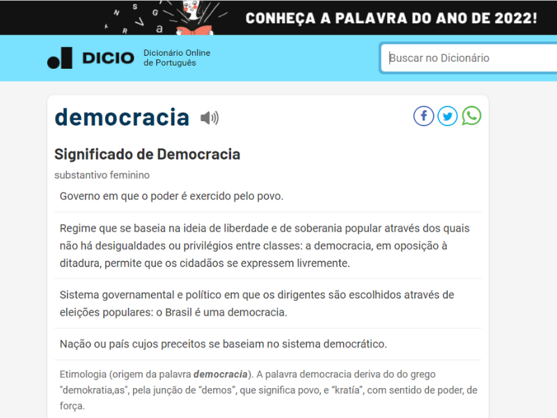 Dicionário Online de Português. Foto: Divulgação.