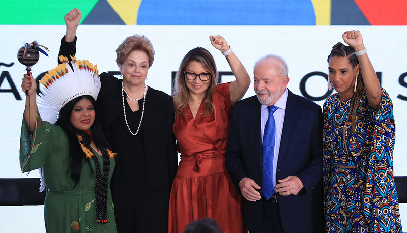 Posse de Sônia Guajajara e Anielle Franco. Foto: Lula Marques