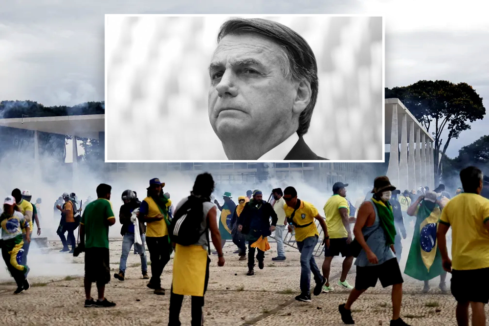 Em Brasília, terroristas apoiadores de Bolsonaro invandiram as sedes dos poderes nacionais: Palácio do Planalto, STF e Congresso Nacional