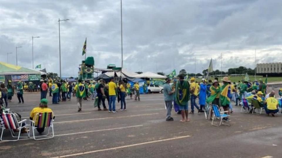 Acampamento golpistas. Créditos: Redes sociais