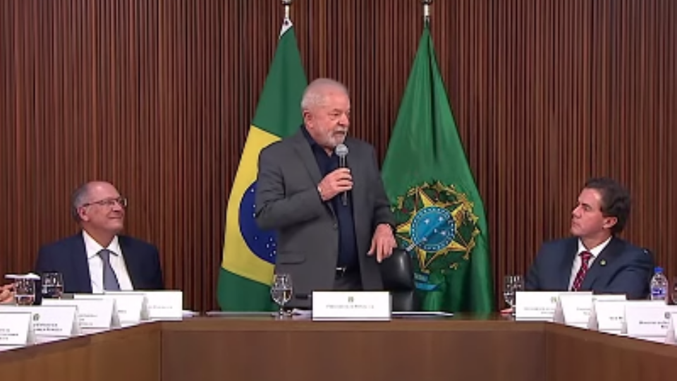 Lula em Reunião com Governadores, STF e Congresso. Créditos: Reprodução/TV Brasil