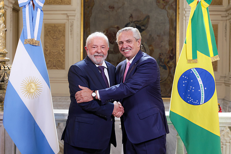 Visita a Fernández é primeira viagem internacional de Lula desde que tomou posse. Foto: Divulgação.