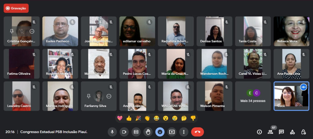 Durante evento virtual, o PSB Inclusão reafirmou a relevância das pautas de inclusão ao inaugurar o segmento estadual no Piauí