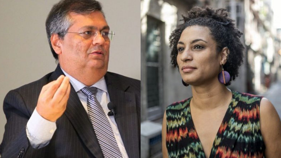 Flávio Dino e Marielle. Créditos: Governo do Maranhão/Reprodução/Montagem