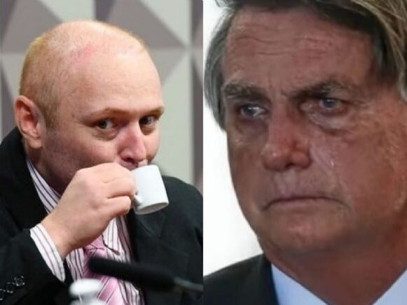 O hacker Walter Delgatti e o ex-presidente Jair Bolsonaro. .Agência Senado e Facebook